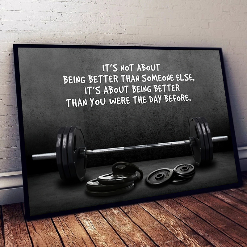 Sports Equipment Poster - Citazione motivante moderna Sport Art Poster