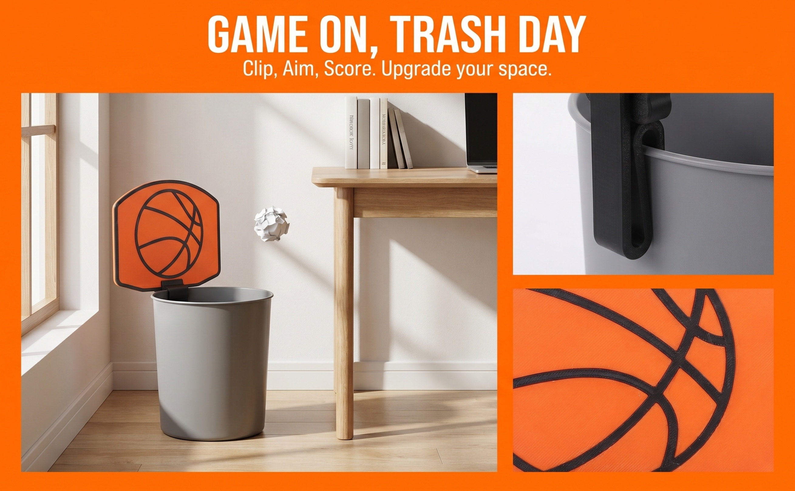Basketball Hoop - Cestino per la spazzatura a forma