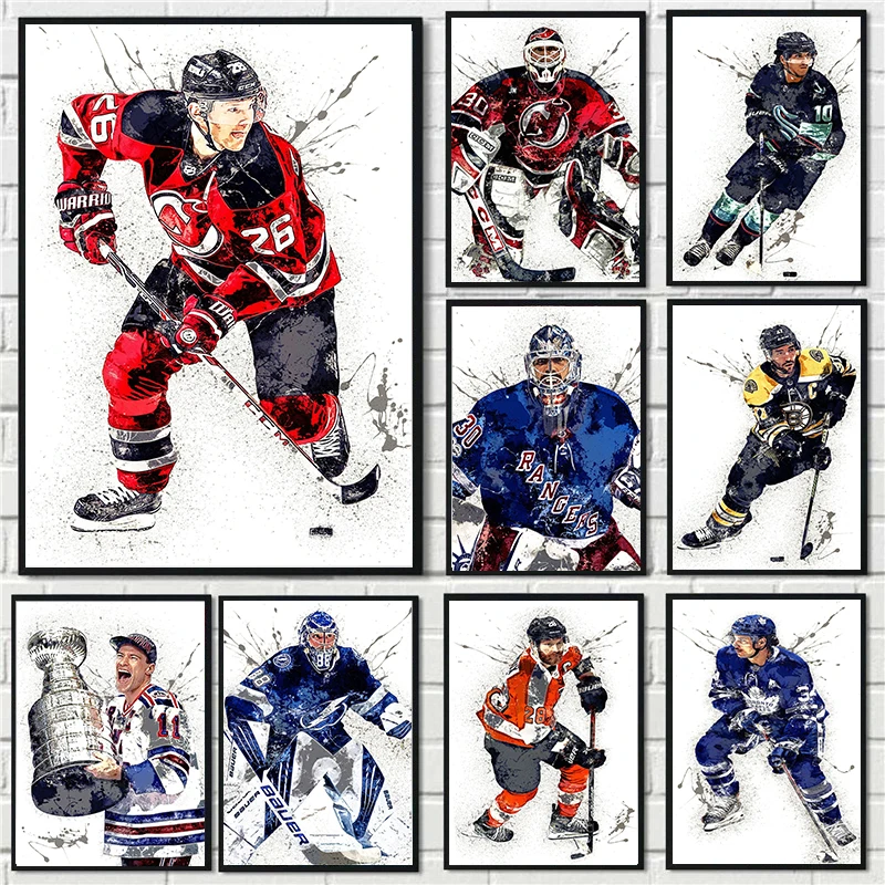 Abstract Ice Hockey Portrait S - Sports Equipment Poster recensione e prezzo